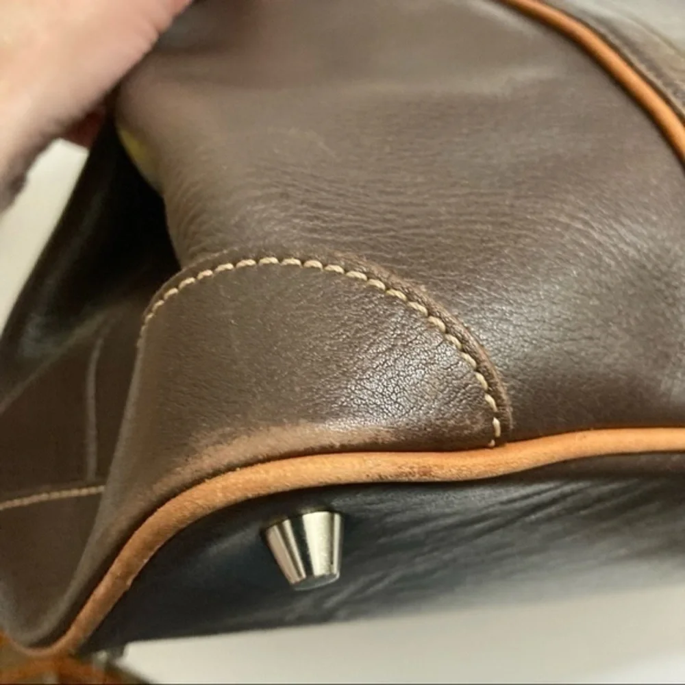 Coach vintage y2k Hamptons 7585 brown leather tote bag